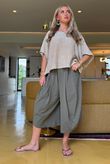 Oscar Pleat Culotte Khaki